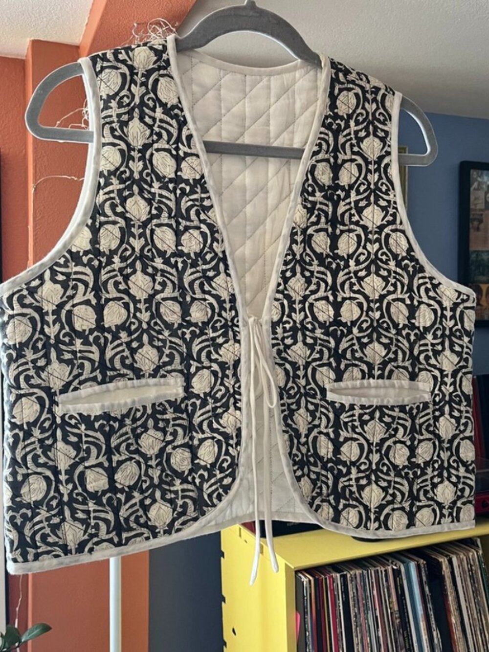 Block Print Cotton Vest Made in India GUC